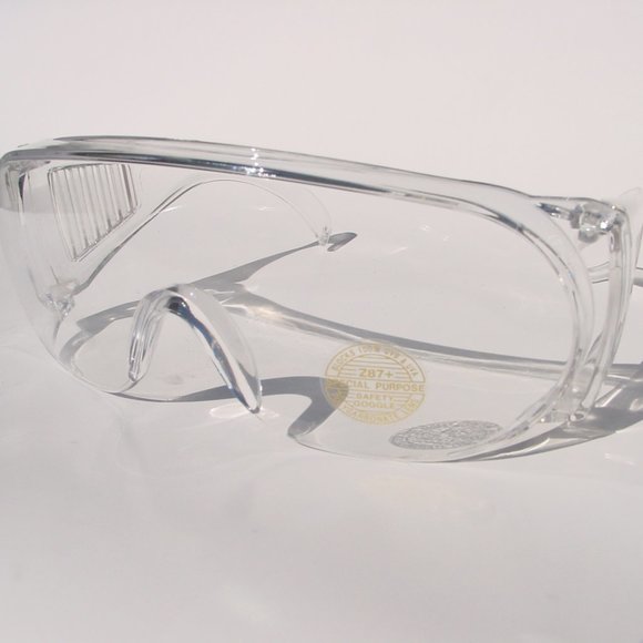 NWT True Vintage Clear protective vented Over RX eyewear - Picture 2 of 4